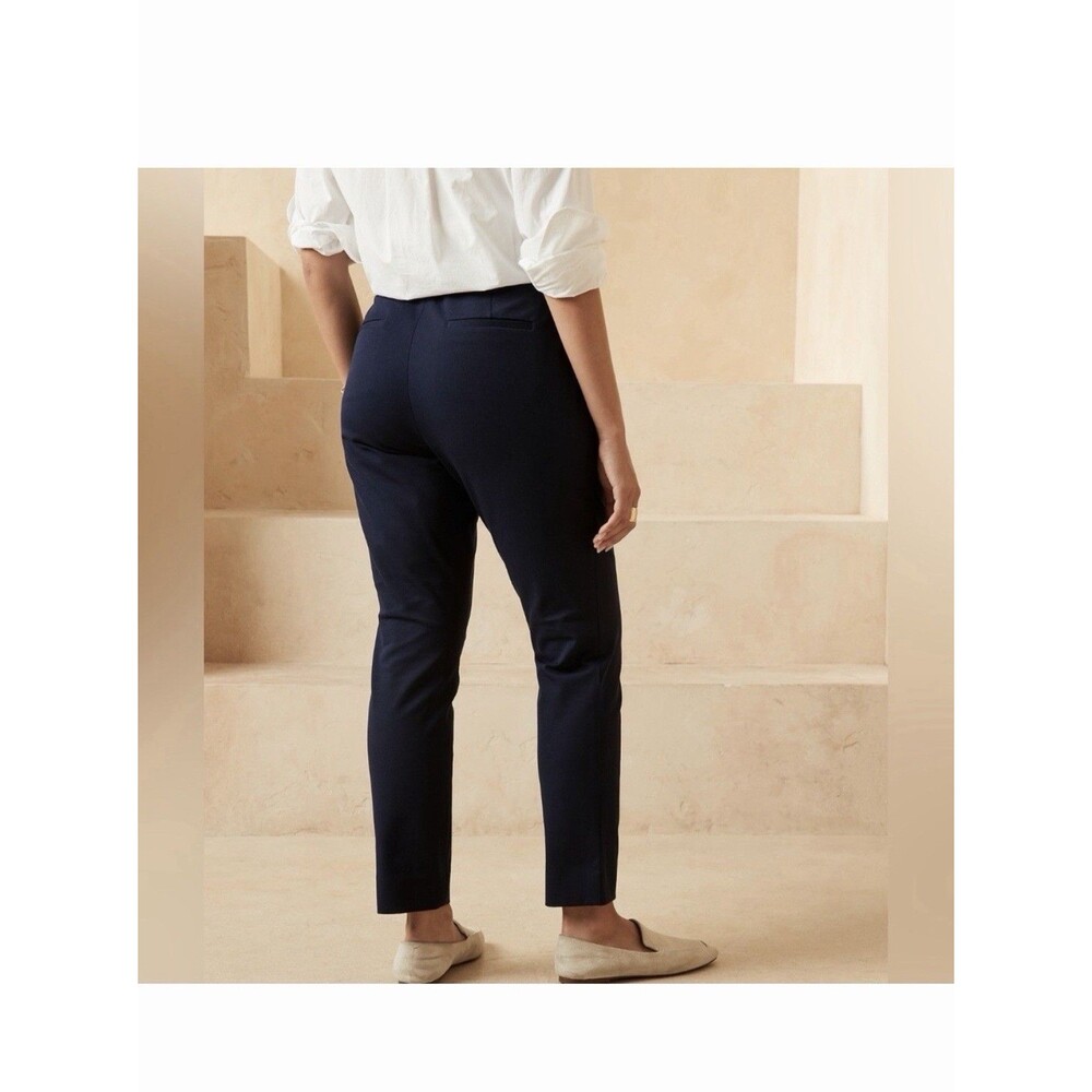 Banana Republic Sloan Dress Pants Women’s 10 Navy Blue Slim Ankle Pant Slacks